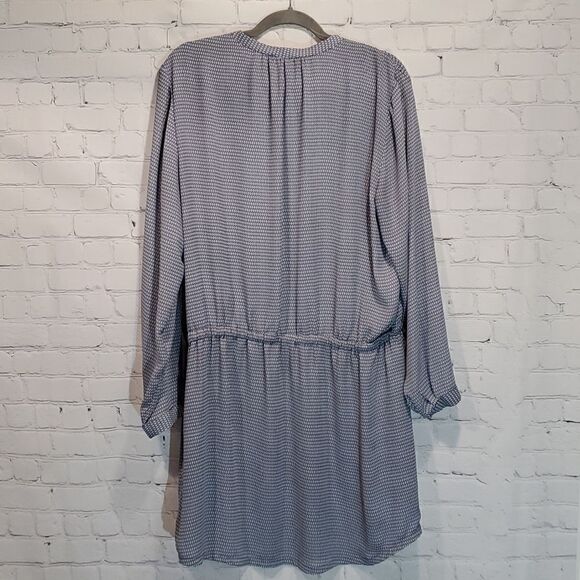 Fleur Bleue geometric tunic top with tie waist - Picture 8 of 8